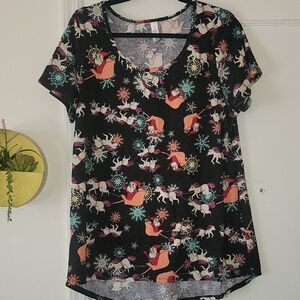 Black Patterned Women Top